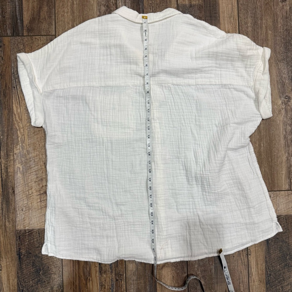 Sonoma Goods For Life‎ White Cotton Gauze Vital Shirt WS21W011RS2 Womens XL New - Picture 10 of 12